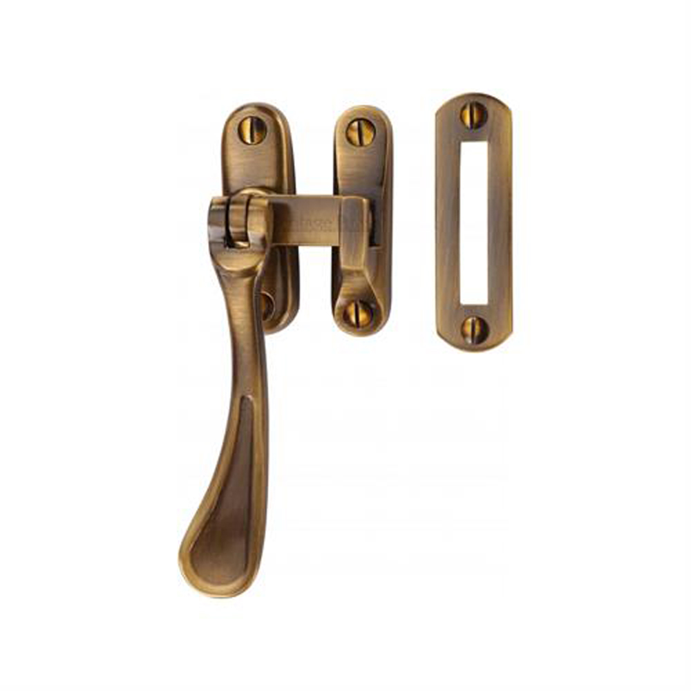 Heritage Brass Non-Locking Spoon Casement Fastener - Antique Brass